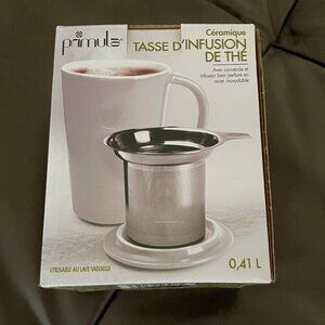 SOLD OUT Primula Abbey Ceramic Tea Brewing Mug, Glazed / Stainless Steel Infuser
